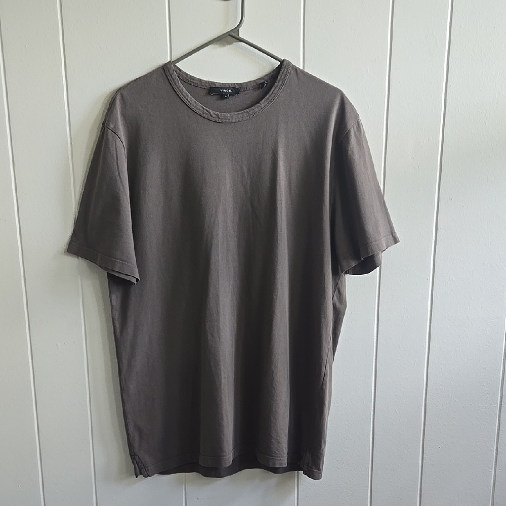 Vince Garment Dye Short Sleeve T-Shirt, Dark Olive - Picture 10 of 10